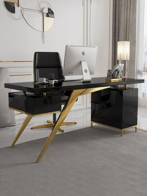 Bedrijfsmeubelen Moderne design Lichte luxe baas bureau met baklakproces