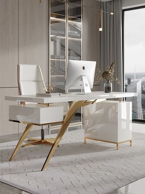 Bedrijfsmeubelen Moderne design Lichte luxe baas bureau met baklakproces