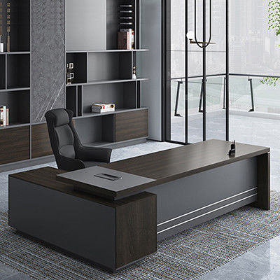 Luxe moderne houten ontwerp Executive L-vorm president bureau voor kantoormeubelen