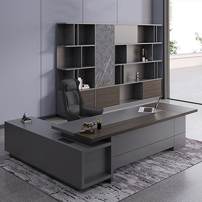 Luxe moderne houten ontwerp Executive L-vorm president bureau voor kantoormeubelen