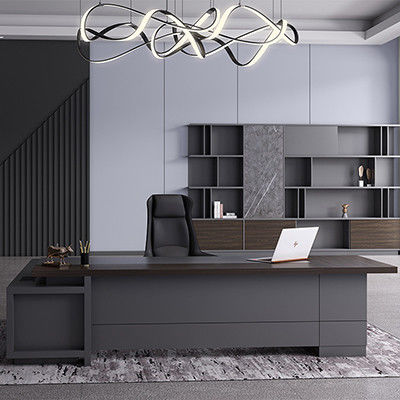 Luxe moderne houten ontwerp Executive L-vorm president bureau voor kantoormeubelen
