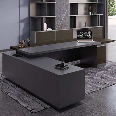 Luxe moderne houten ontwerp Executive L-vorm president bureau voor kantoormeubelen