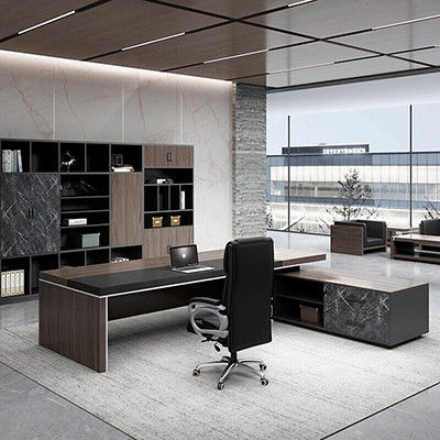 Stylish Boss Desk Manager Office Desk en stoel combinatie voor commerciële meubels
