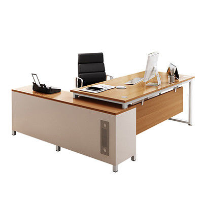 Moderne eenvoudige stijl MDF materiaal L-vorm baas CEO kantoor bureau Executive bureau met kast