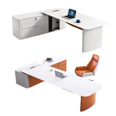 Eenvoudige stijl werknemer kantoor bureau met en ISO9001 / ISO14001 goedgekeurde moderne baas bureau