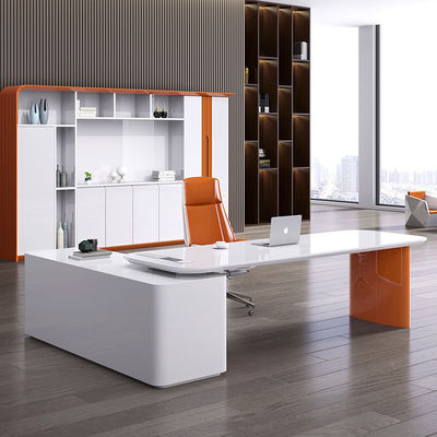 Eenvoudige stijl werknemer kantoor bureau met en ISO9001 / ISO14001 goedgekeurde moderne baas bureau