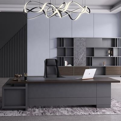 School MDF Luxe Executive Office Desk Set voor commerciële meubels CEO Office Table