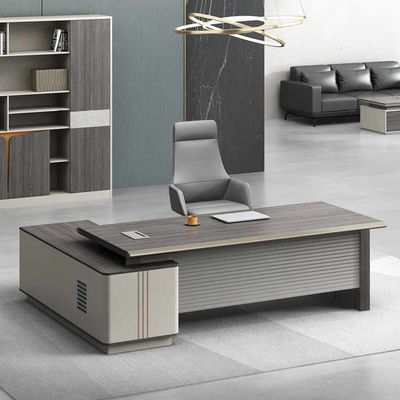 Verfproces Hout GRAINHINCLINED TABLE EDGE Uitvoerend bureau voor modern kantoor