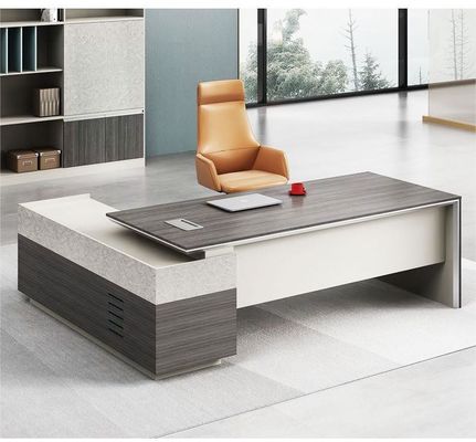 Verfproces Hout GRAINHINCLINED TABLE EDGE Uitvoerend bureau voor modern kantoor