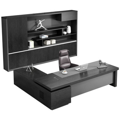 Op maat gemaakte kleuren Luxe L-vorm Houten Executive Office Tafel voor Boss Manager Directeur