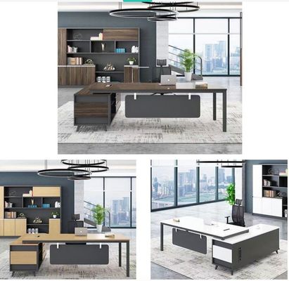 Een container L-vormige Home Executive Office Computer Desk OEM
