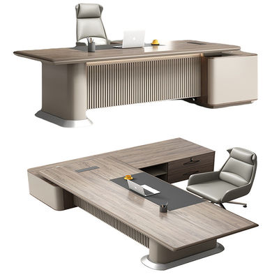 50 mm Dikte Tafeltop Moderne L-vorm Executive Desk voor Home Office Manufacturing