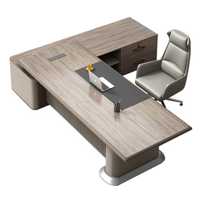 50 mm Dikte Tafeltop Moderne L-vorm Executive Desk voor Home Office Manufacturing