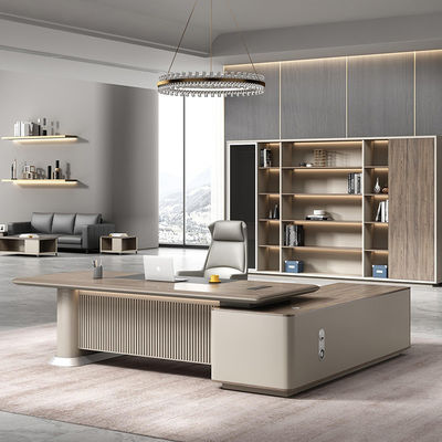 50 mm Dikte Tafeltop Moderne L-vorm Executive Desk voor Home Office Manufacturing