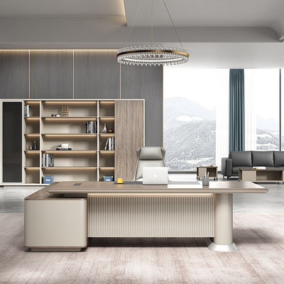 50 mm Dikte Tafeltop Moderne L-vorm Executive Desk voor Home Office Manufacturing