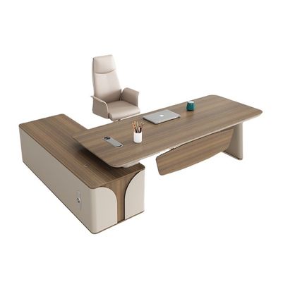 50 mm tafeltop in de vorm van een L kantoor bureau op maat meubels voor modern kantoor
