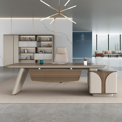 50 mm tafeltop in de vorm van een L kantoor bureau op maat meubels voor modern kantoor