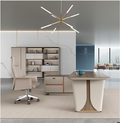 50 mm tafeltop in de vorm van een L kantoor bureau op maat meubels voor modern kantoor