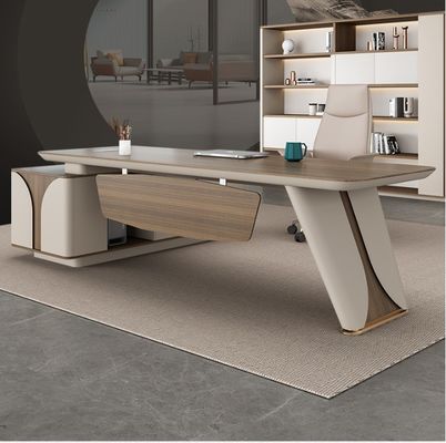50 mm tafeltop in de vorm van een L kantoor bureau op maat meubels voor modern kantoor