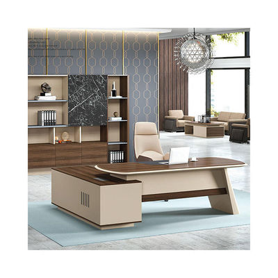 Boss L-vormige luxe kantoormeubilair set voor Tech Modern Home Administratief kantoor