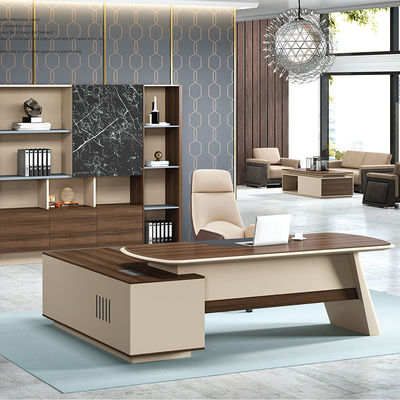 Boss L-vormige luxe kantoormeubilair set voor Tech Modern Home Administratief kantoor