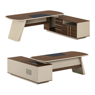 Boss L-vormige luxe kantoormeubilair set voor Tech Modern Home Administratief kantoor