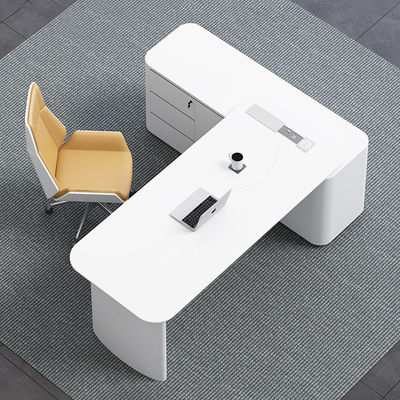 Ontwerp MDF Baking Vernis Materiaal L-vormige Executive Desk voor CEO kantoor en stoel