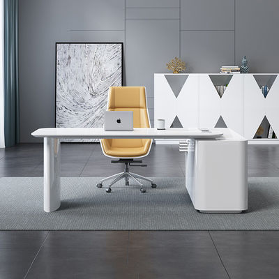 Ontwerp MDF Baking Vernis Materiaal L-vormige Executive Desk voor CEO kantoor en stoel