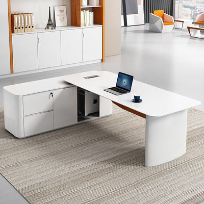 Ontwerp MDF Baking Vernis Materiaal L-vormige Executive Desk voor CEO kantoor en stoel