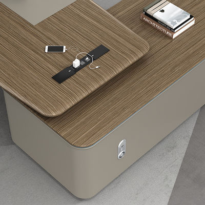 Uitbreidbare houten moderne luxe ontwerp kantoor tafel voor de uitvoerend directeur bureau