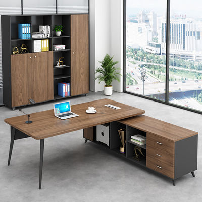 Home Office Schilder Manager Desk For Boss Moderne houten gebogen kantoor tafel