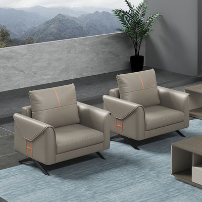 Chinese stijl drie zitplaatsen sectioneel sofa koffie tafel combo set voor zakelijke receptie