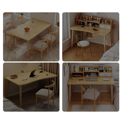 Houten kantoormeubilair eenvoudige laptop tafel bureau en stoel voor meisjes studeerkamer