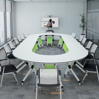 Modern ontwerp vouwbare training tafel en stoel combinatie voor multifunctionele kantoor