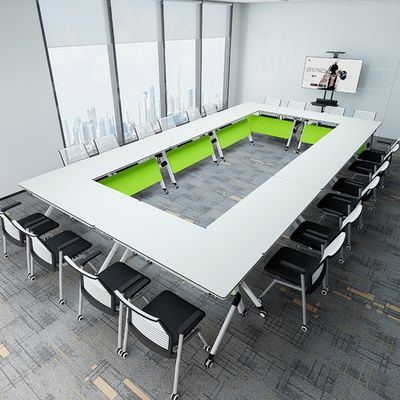 Modern ontwerp vouwbare training tafel en stoel combinatie voor multifunctionele kantoor