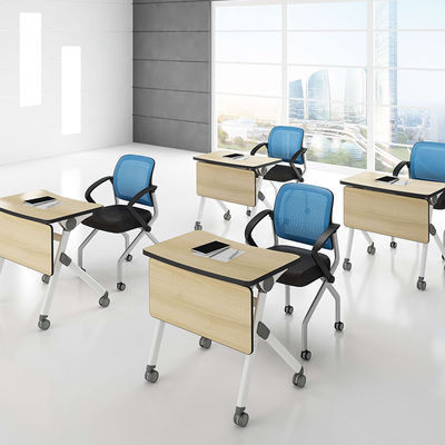 Bedrijfsmeubelen Houten bureau Meerdere personen conferentietafel met metalen benen