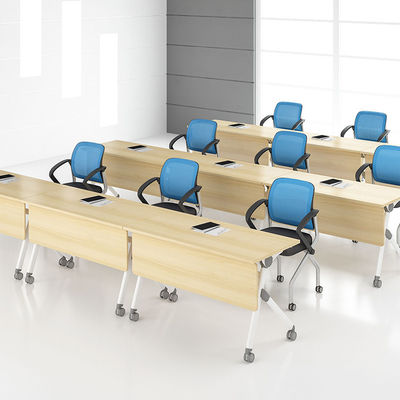 Bedrijfsmeubelen Houten bureau Meerdere personen conferentietafel met metalen benen