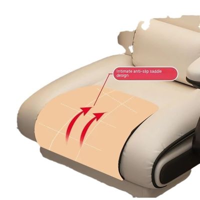 135 graden kantelbare PU leer ergonomische speelstoel met voetzorg in zwart en roze