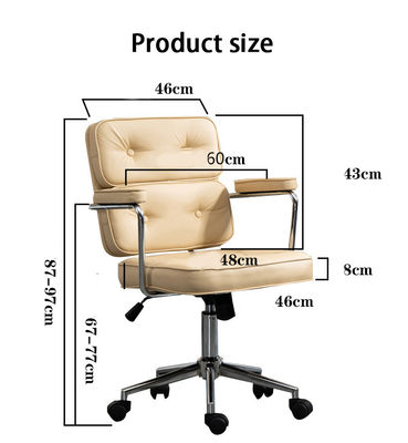 Ergonomische PC-stoel met verstelbare hoogte voor comfortabele rugsteun en Home Office