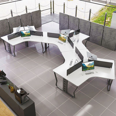 6 personen MDF kantoor werkstation met hedendaags ontwerp en functie Schrijftafel