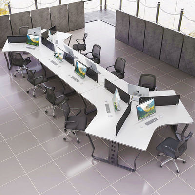 6 personen MDF kantoor werkstation met hedendaags ontwerp en functie Schrijftafel