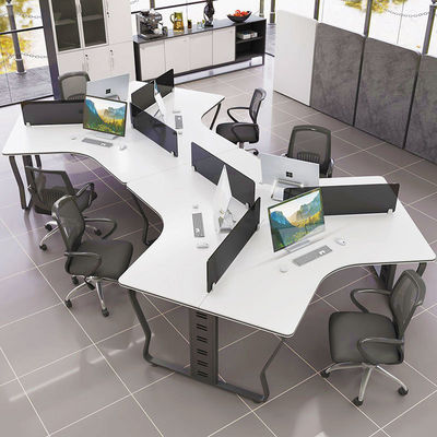 6 personen MDF kantoor werkstation met hedendaags ontwerp en functie Schrijftafel