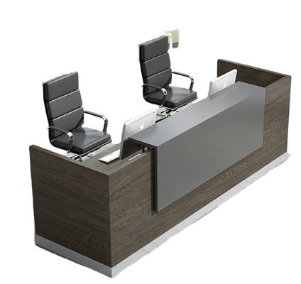 Houten licht luxe kantoor toonbank voor zakelijke receptie en schoonheidssalon receptie