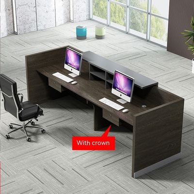 Houten licht luxe kantoor toonbank voor zakelijke receptie en schoonheidssalon receptie