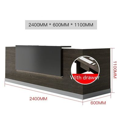 Houten licht luxe kantoor toonbank voor zakelijke receptie en schoonheidssalon receptie