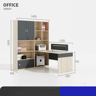 Dubbele stoel Kasten Scherm Werkstation Computer Desk Moderne stijl voor Finance Room