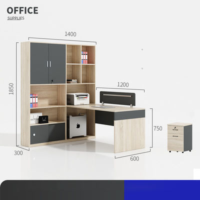 Dubbele stoel Kasten Scherm Werkstation Computer Desk Moderne stijl voor Finance Room