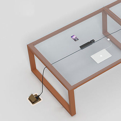 Aanpasbare witte conferentietafel Eenvoudige lange tafel voor meervoudige onderhandelingen in het kantoor