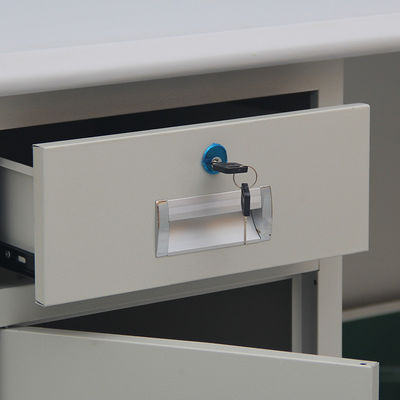 ISO9001/ISO14001 gecertificeerde moderne computerstafel van roestvrij staal met afsluitbare lade