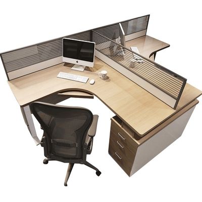 Eenvoudig modulair paneel computer kantoor cubicle werkstation voor 2 4 6 personen bureauontwerp